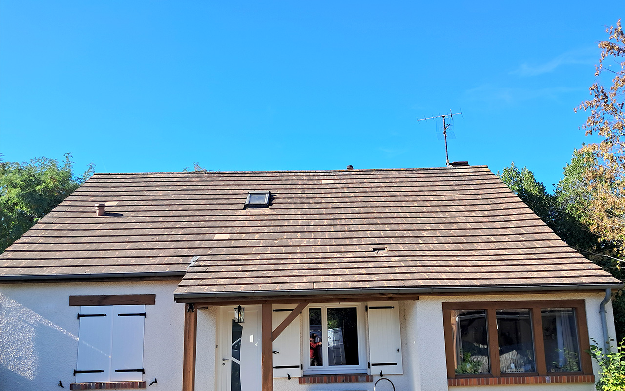 nettoyage toiture saint denis en val apres application